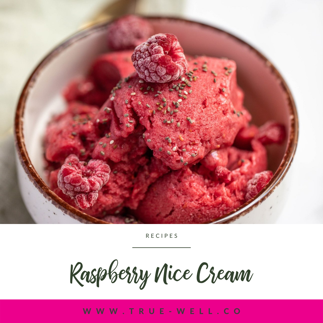 raspberry ice cream sorbet vegan sugar-free healthy