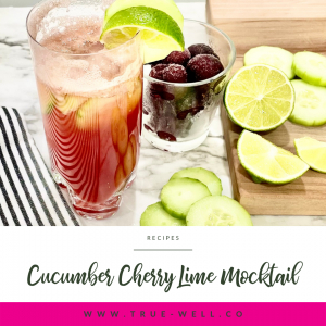 cucumber cherry lime mocktail