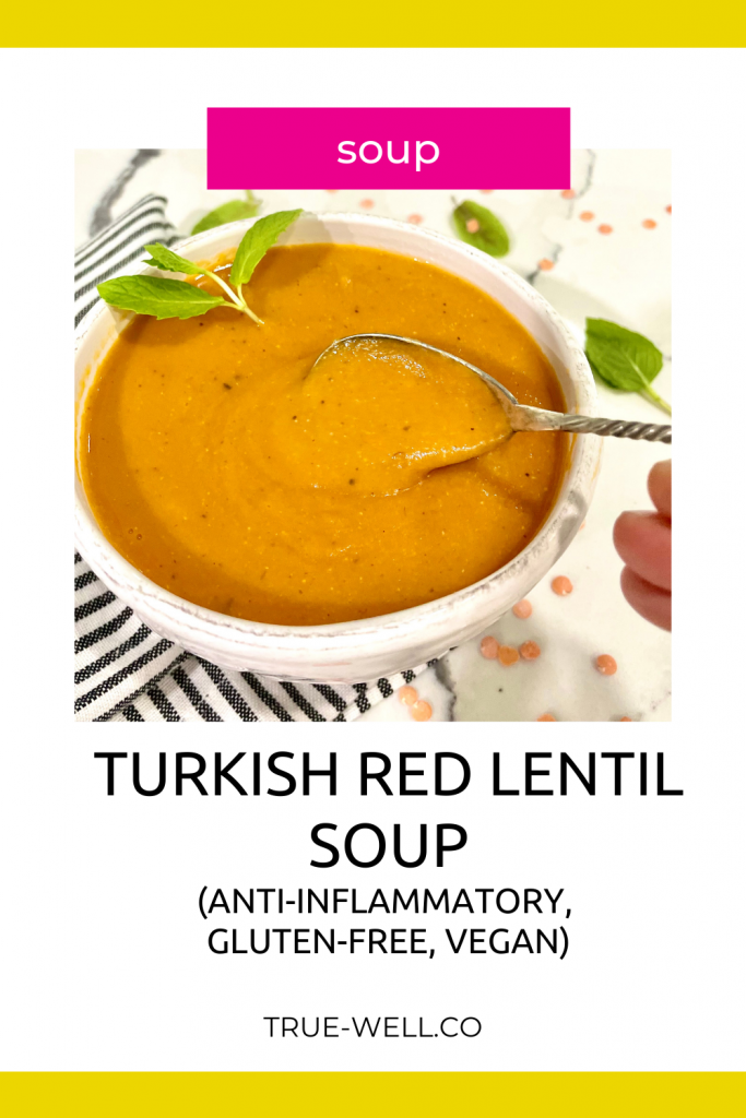 Red lentil soup vegan gluten free healthy easy