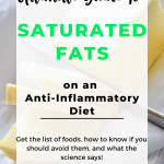 is saturated fat inflammatory