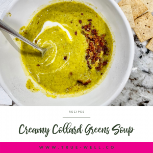 creamy collard greens soup recipe anti-inflammatory vegan