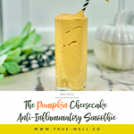 pumpkin cheesecake smoothie anti inflammatory vegan