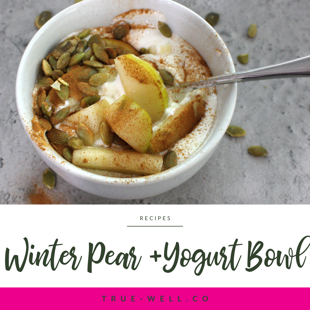 Winter Pear and Yogurt Bowl