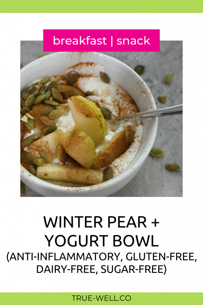 pear and yogurt bowl