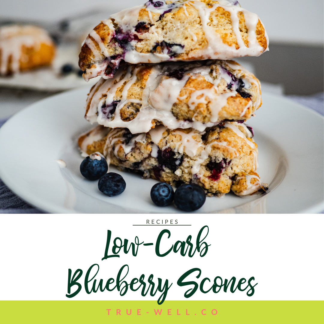 Low Carb Blueberry Scones | Grain-Free, Sugar-Free