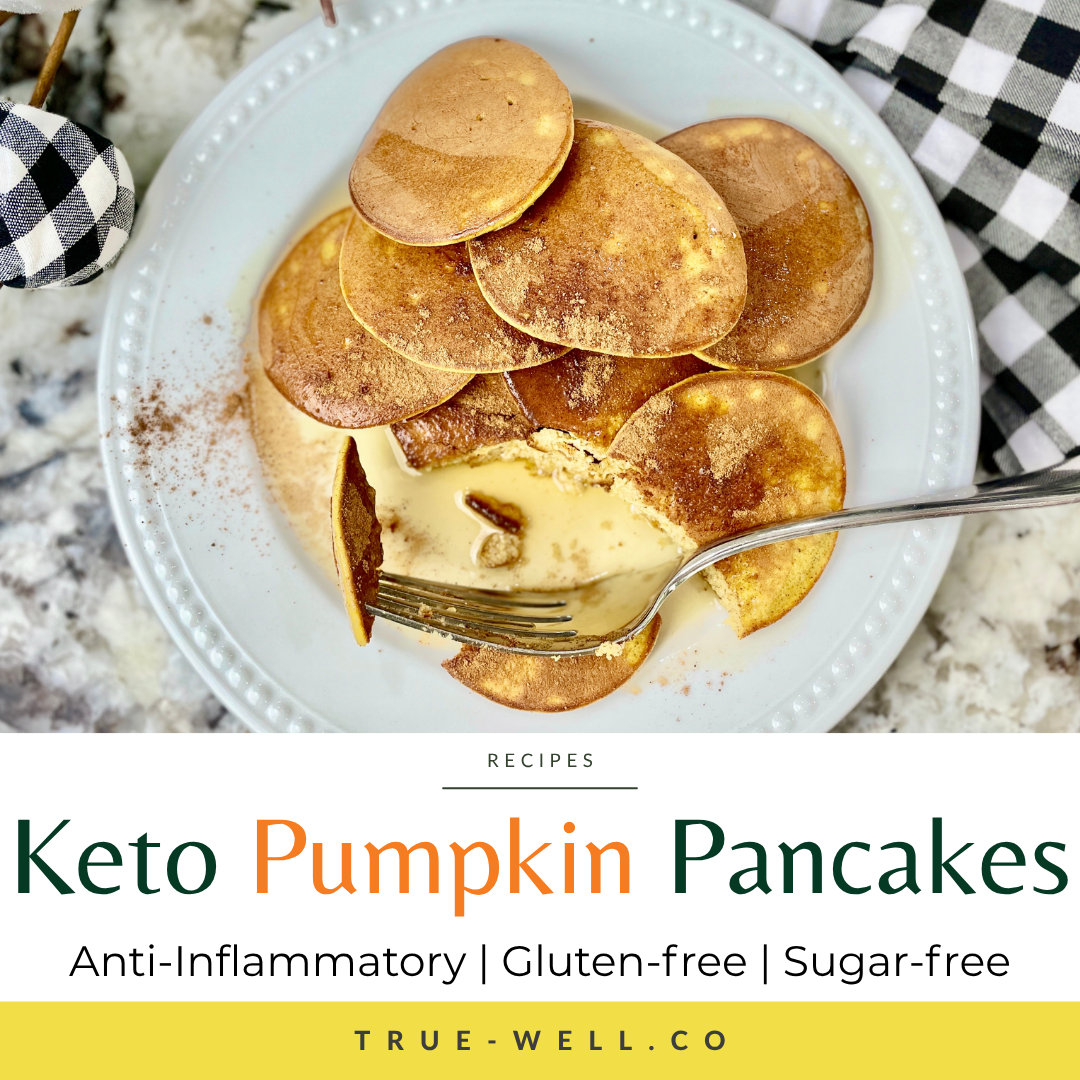 Keto Pumpkin Pancakes | Anti-Inflammatory, Gluten-free, Dairy-free