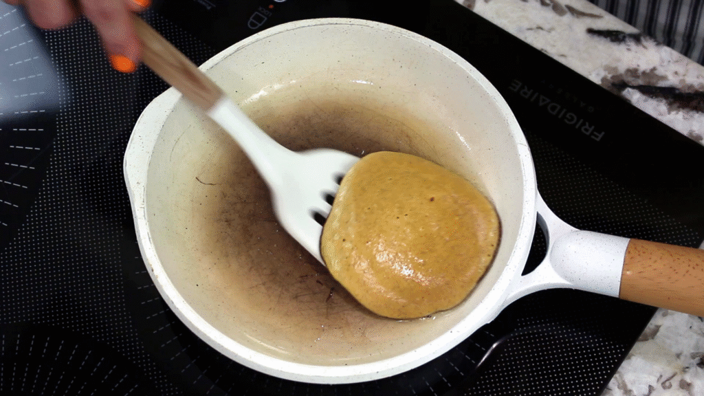 keto pumpkin pancakes in a skillet