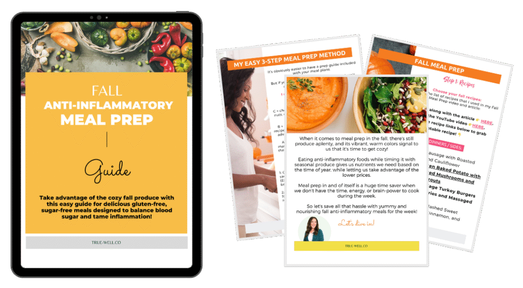 fall anti inflammatory meal prep dinners